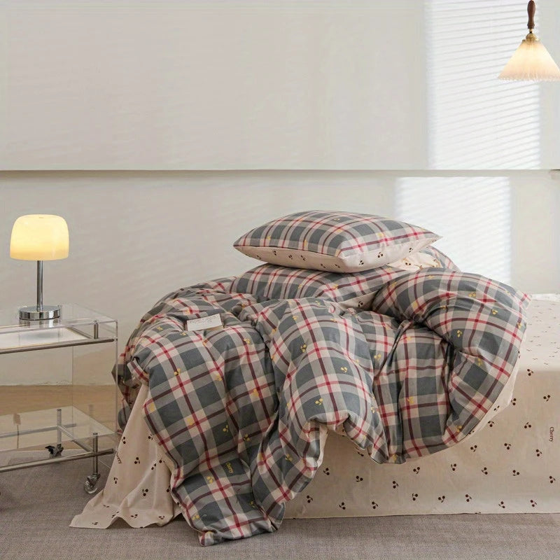 Lattice Bow 4-in-1 Duvet Set