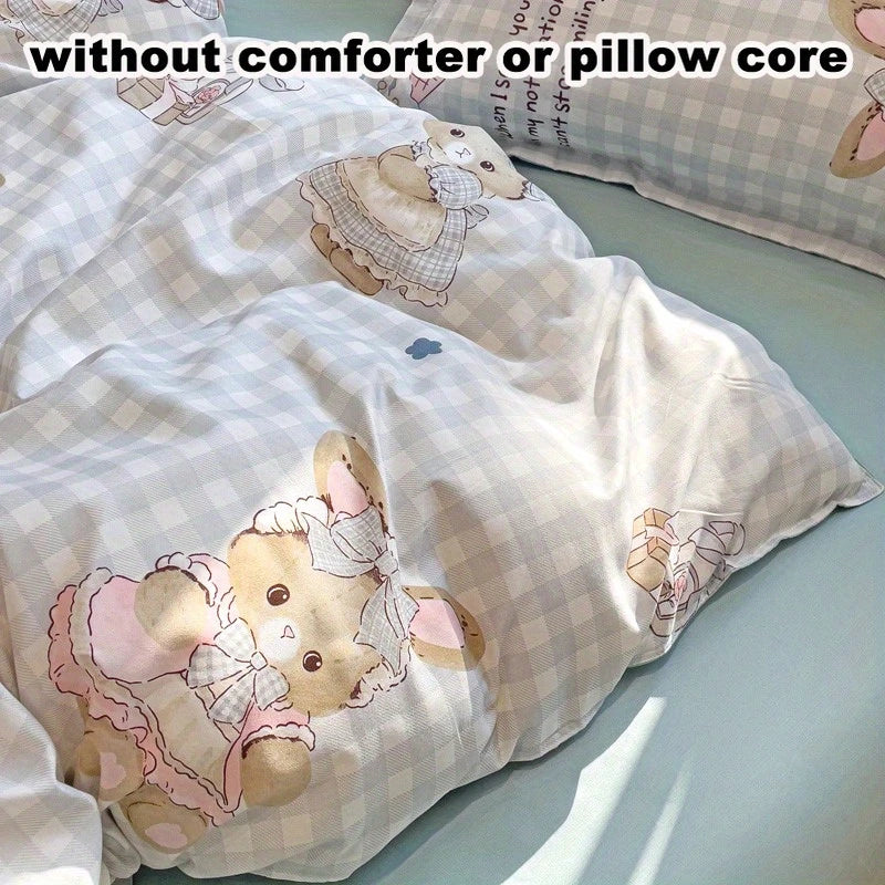Cute Rabbit 4-in-1 Duvet Set