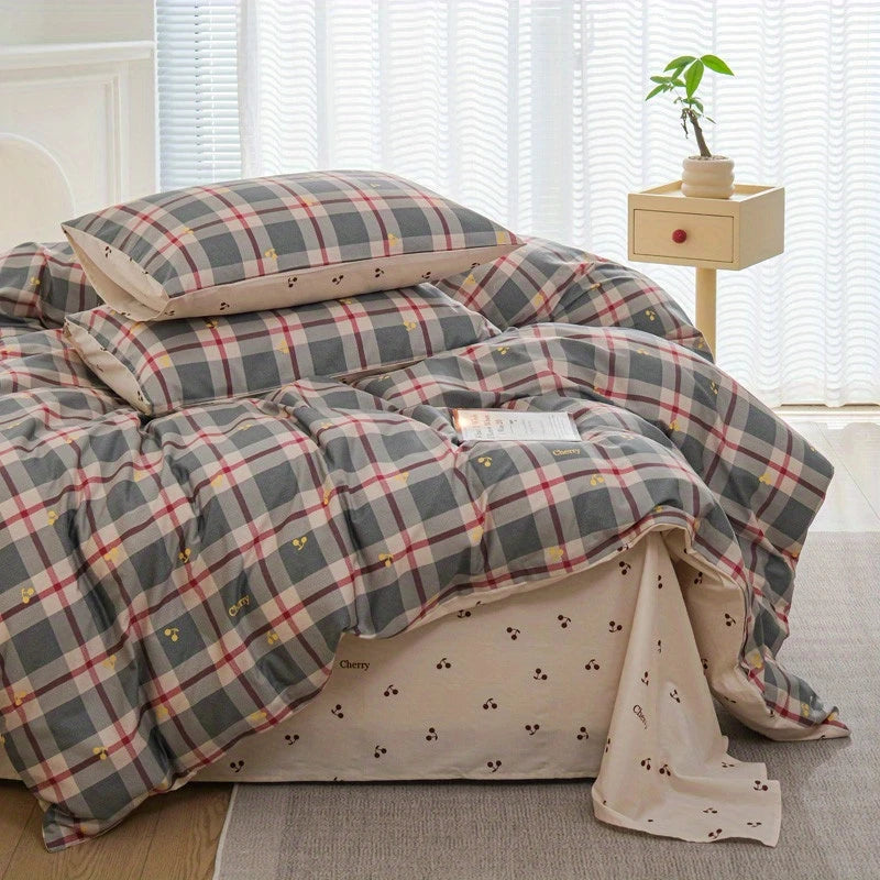 Lattice Bow 4-in-1 Duvet Set