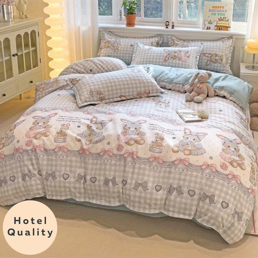 Cute Rabbit 4-in-1 Duvet Set